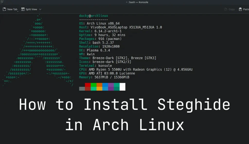 How to Install Steghide in Arch Linux