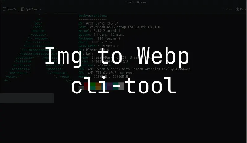 I created CLI tool for convert image Webp format