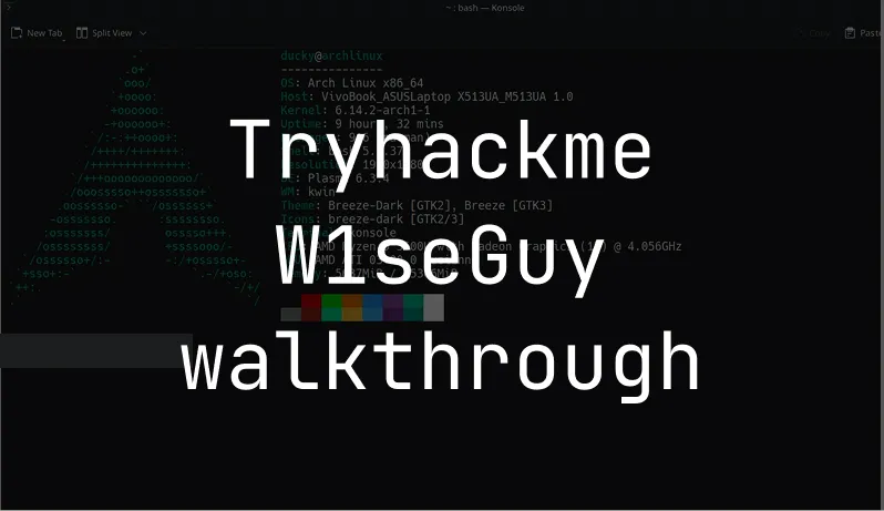 Tryhackme W1seGuy walkthrough