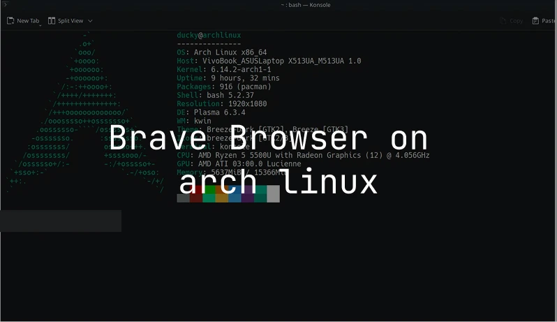 How to install Brave Browser on arch linux